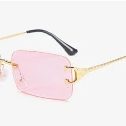 Streetgarm Large Square Rimless Sunglasses