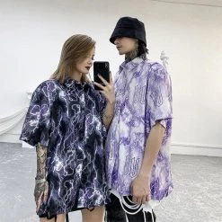 Streetgarm NEW Lightning Print Hawaiian Shirt