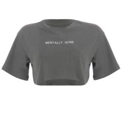Streetgarm Mentally Gone Cropped T-Shirt NEW