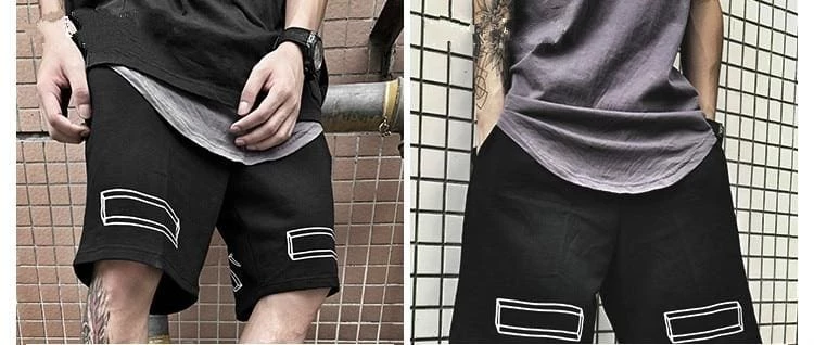 Streetgarm OFF Stripped White Shorts NEW 8 Streetgarm OFF Stripped White Shorts NEW