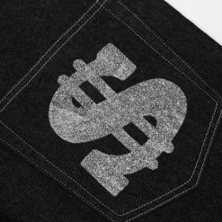 Streetgarm OhFuck Y2K Silver Print Denim Jeans NEW 19 Streetgarm OhFuck Y2K Silver Print Denim Jeans NEW