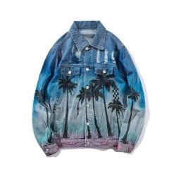 Streetgarm SALE Palm Tree Denim Jacket