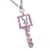 Streetgarm NEW Pink Crystal Playboy Bunny Key Necklace 2 Streetgarm NEW Pink Crystal Playboy Bunny Key Necklace