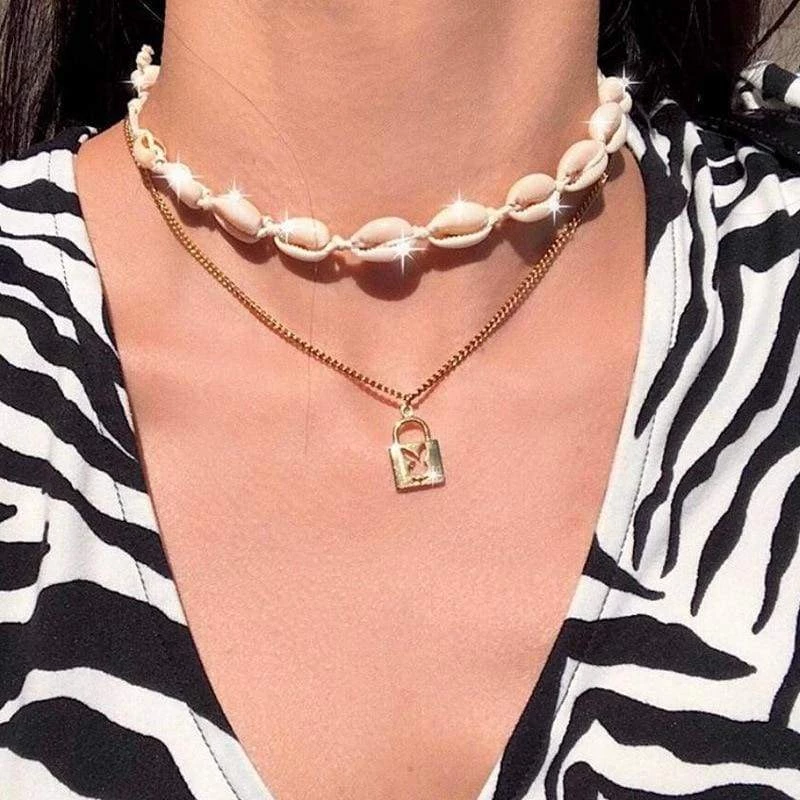 Streetgarm Playboy Bunny Lock Key Necklace 9 Streetgarm Playboy Bunny Lock Key Necklace