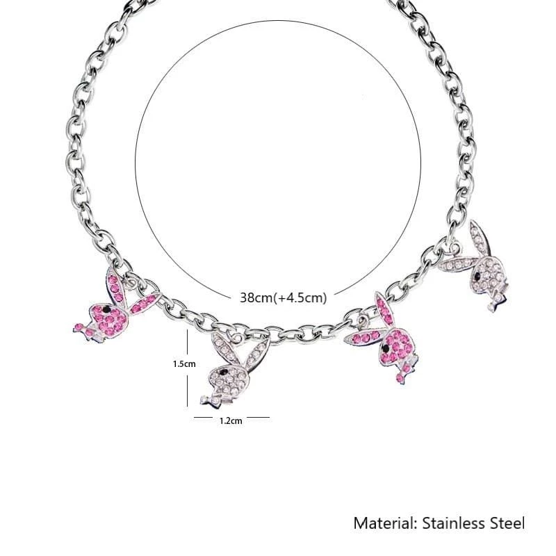 Streetgarm Playboy Rabbit Pendant Necklace 7 Streetgarm Playboy Rabbit Pendant Necklace