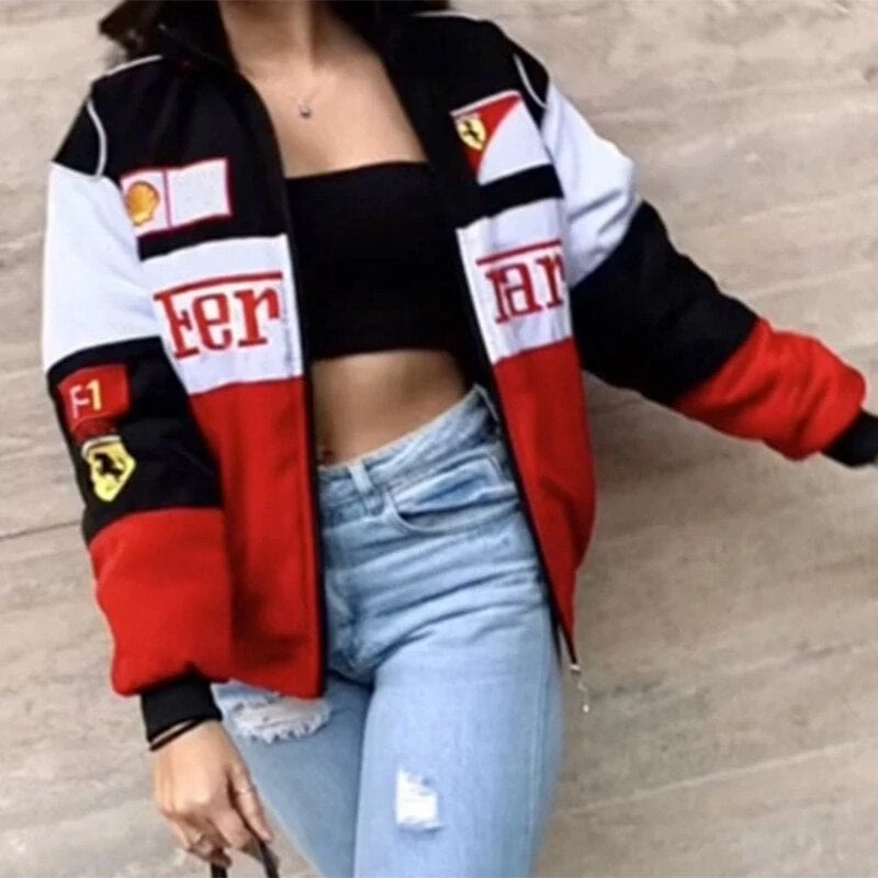 Streetgarm Retro Ferrari Racing Jacket NEW 4 Streetgarm Retro Ferrari Racing Jacket NEW