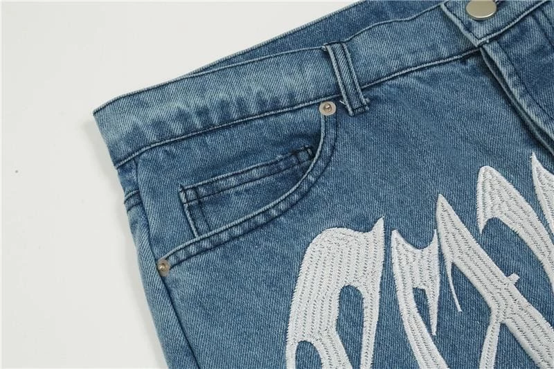 Streetgarm NEW REVENGE Embroidered Jeans 8 Streetgarm NEW REVENGE Embroidered Jeans