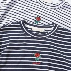 Streetgarm Rose Striped T-Shirt NEW