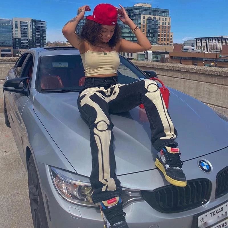 Streetgarm Skeleton Denim Jeans 8 Streetgarm Skeleton Denim Jeans