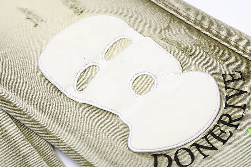 Streetgarm NEW Ski Mask Patch Embroidered Jeans 11 Streetgarm NEW Ski Mask Patch Embroidered Jeans