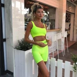 Streetgarm Stretch Crop Top + Race Shorts NEW 18 Streetgarm Stretch Crop Top + Race Shorts NEW