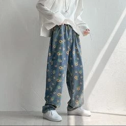 Streetgarm NEW Sunflower Graphic Printed Jeans