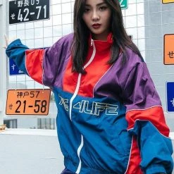 Streetgarm Thug Life Patchwork Track Jacket