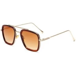 Streetgarm NEW Tony Stark Pilot Square Metal Sunglasses