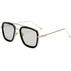 Streetgarm NEW Tony Stark Pilot Square Metal Sunglasses