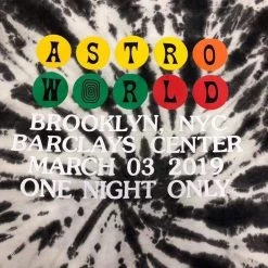 Streetgarm NEW Travis Scott Astroworld Tour Burning Train Tee Tie Dye