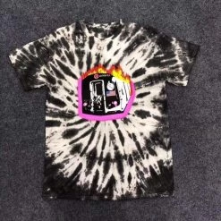 Streetgarm NEW Travis Scott Astroworld Tour Burning Train Tee Tie Dye
