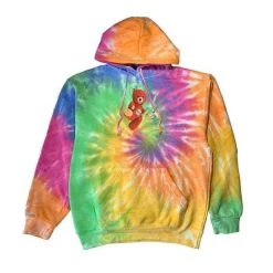Streetgarm Travis Scott Astroworld Tour Skipping Bear Hoodie Tie Dye