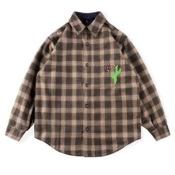 Streetgarm Travis Scott Cactus Plaid Shirt Jacket SALE