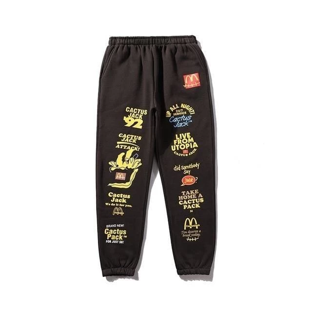 Streetgarm Travis Scott X McDonald's Sticker Bomb Sweatpants 6 Streetgarm Travis Scott X McDonald's Sticker Bomb Sweatpants