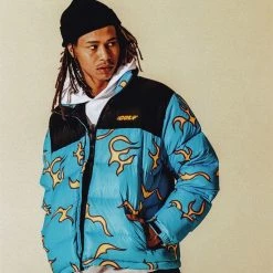 Streetgarm Tyler The Creator Golf Wang Flame Puffer Jacket