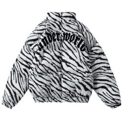 Streetgarm Underworld Zebra Puffer Jacket NEW