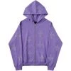 Streetgarm Unknown Cross Rhinestone Hoodie - Purple NEW