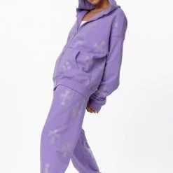 Streetgarm Unknown Cross Rhinestone Hoodie - Purple NEW 7 Streetgarm Unknown Cross Rhinestone Hoodie - Purple NEW