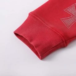 Streetgarm Unknown Cross Rhinestone Hoodie - Red NEW 7 Streetgarm Unknown Cross Rhinestone Hoodie - Red NEW