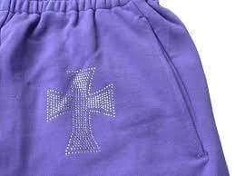 Streetgarm Unknown Cross Rhinestone Joggers - Purple 6 Streetgarm Unknown Cross Rhinestone Joggers - Purple