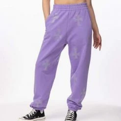 Streetgarm Unknown Cross Rhinestone Joggers - Purple 9 Streetgarm Unknown Cross Rhinestone Joggers - Purple
