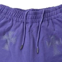 Streetgarm Unknown Cross Rhinestone Joggers - Purple 11 Streetgarm Unknown Cross Rhinestone Joggers - Purple
