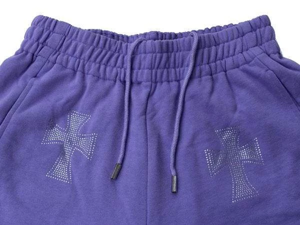 Streetgarm Unknown Cross Rhinestone Joggers - Purple 7 Streetgarm Unknown Cross Rhinestone Joggers - Purple