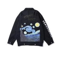 Streetgarm SALE Van Gogh Starry Night Denim Jacket