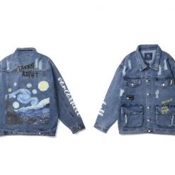 Streetgarm SALE Van Gogh Starry Night Denim Jacket