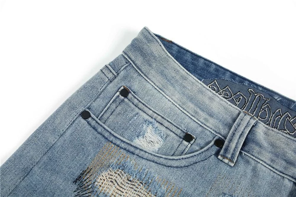 Streetgarm Vlone X Endless Distressed Denim Jeans NEW 9 Streetgarm Vlone X Endless Distressed Denim Jeans NEW