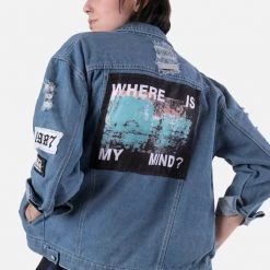 Streetgarm Where Is My Mind? Denim Jacket NEW 12 Streetgarm Where Is My Mind? Denim Jacket NEW