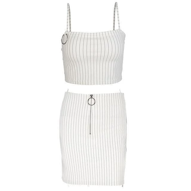 Streetgarm White Pin Stripe Crop Top NEW 4 Streetgarm White Pin Stripe Crop Top NEW