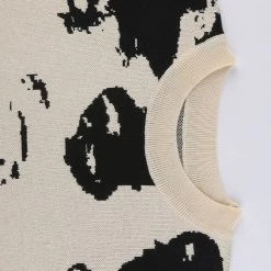 Streetgarm NEW Y2K Abstract Face Jumper 13 Streetgarm NEW Y2K Abstract Face Jumper