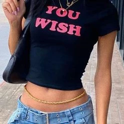 Streetgarm NEW You Wish Y2K Crop Top