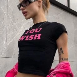 Streetgarm NEW You Wish Y2K Crop Top